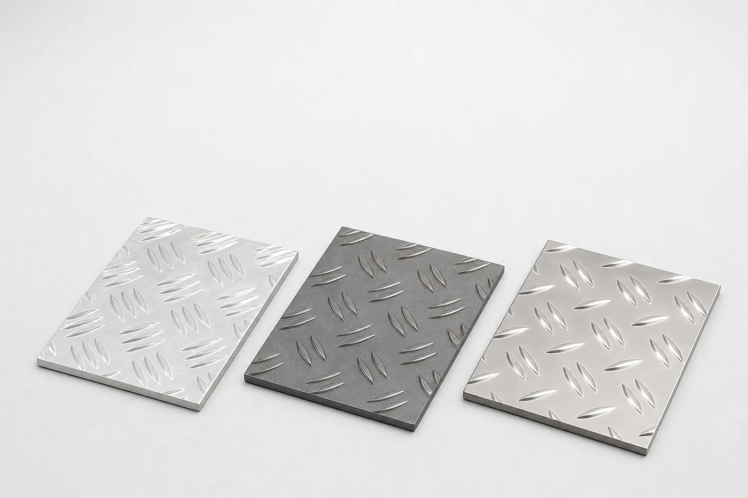 Raised tread plates: aluminum, steel and stainless