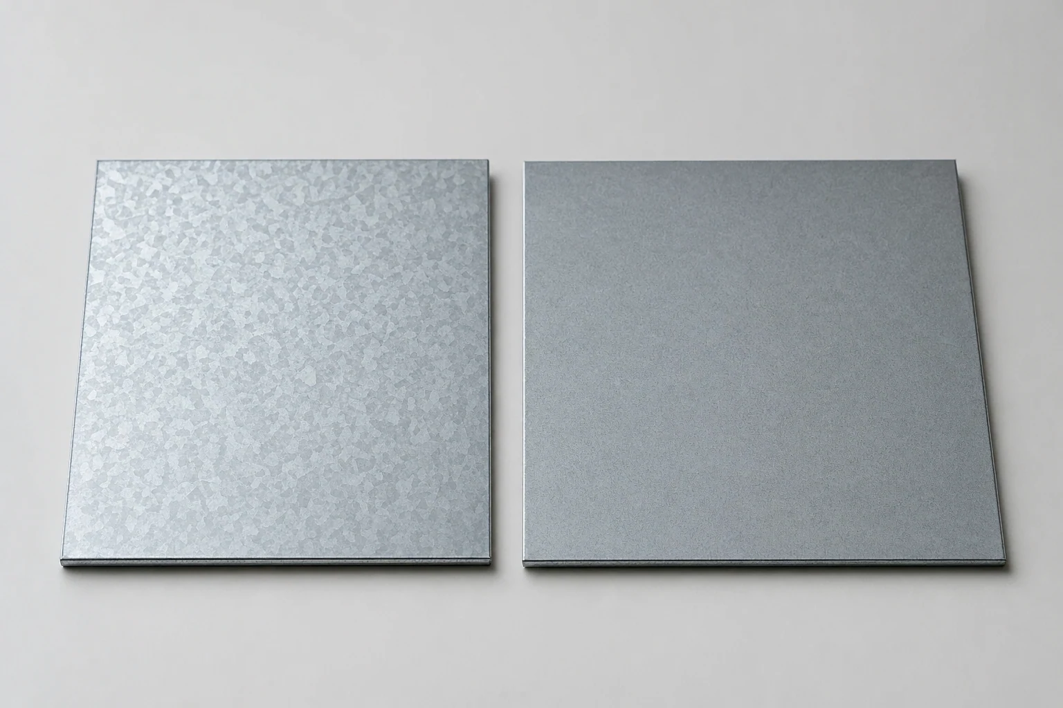 Galvanized and galvanneal: two surface appearances